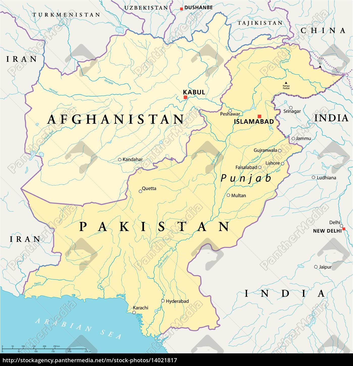 ~afghanistan And Pakistan Political Map 14021817 High 