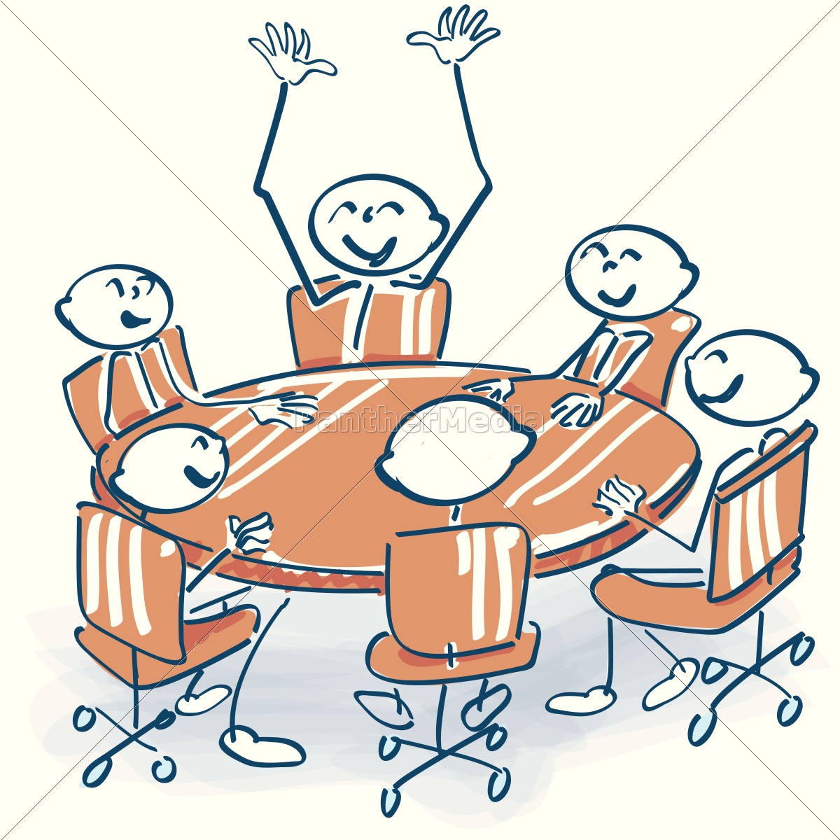 Stickfigures at a conference - Royalty free image - #14345511