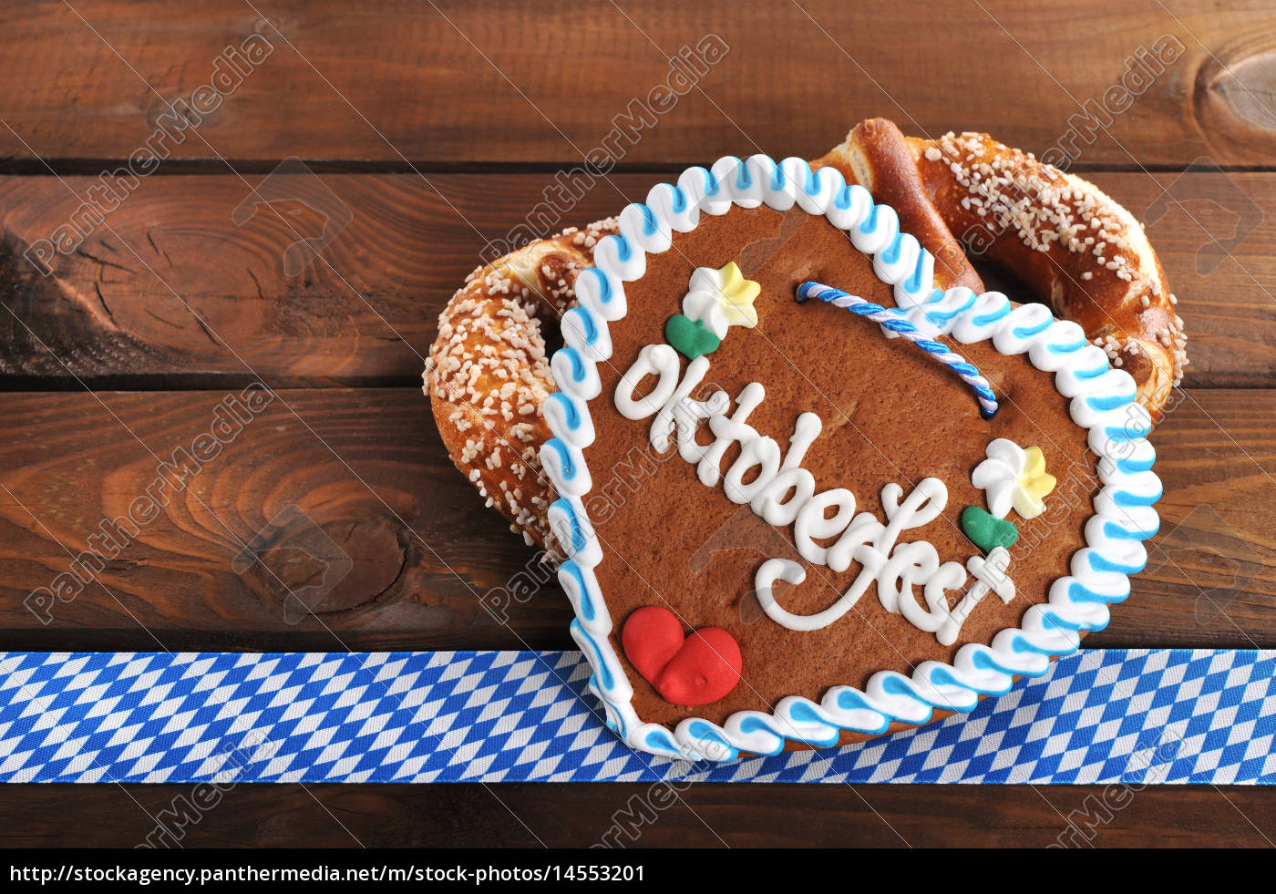 Bavarian Oktoberfest Gingerbread Heart Royalty Free Image Panthermedia Stock Agency