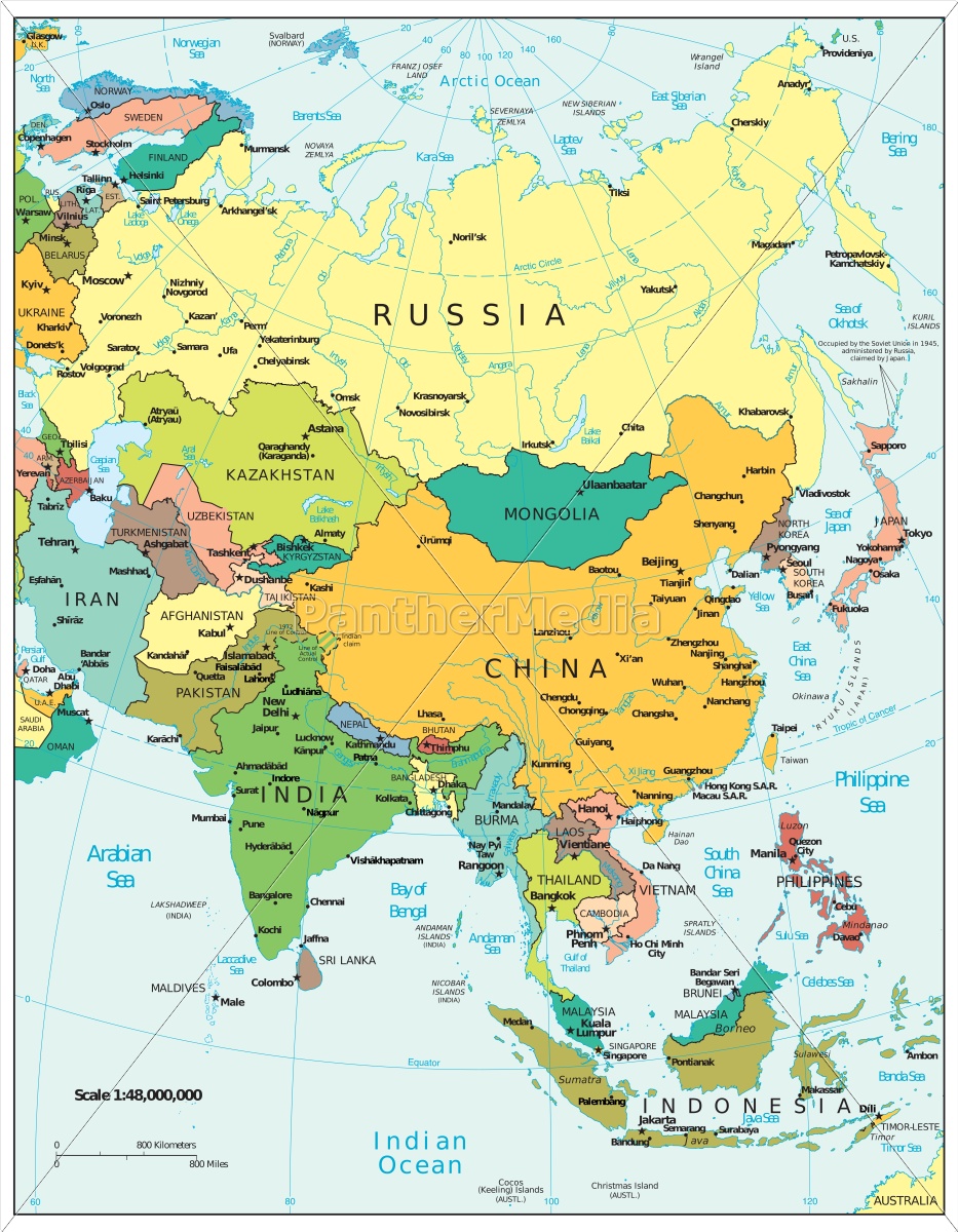 kort over asien Asia Region Map Stock Photo 14833199 Panthermedia Stock Agency kort over asien