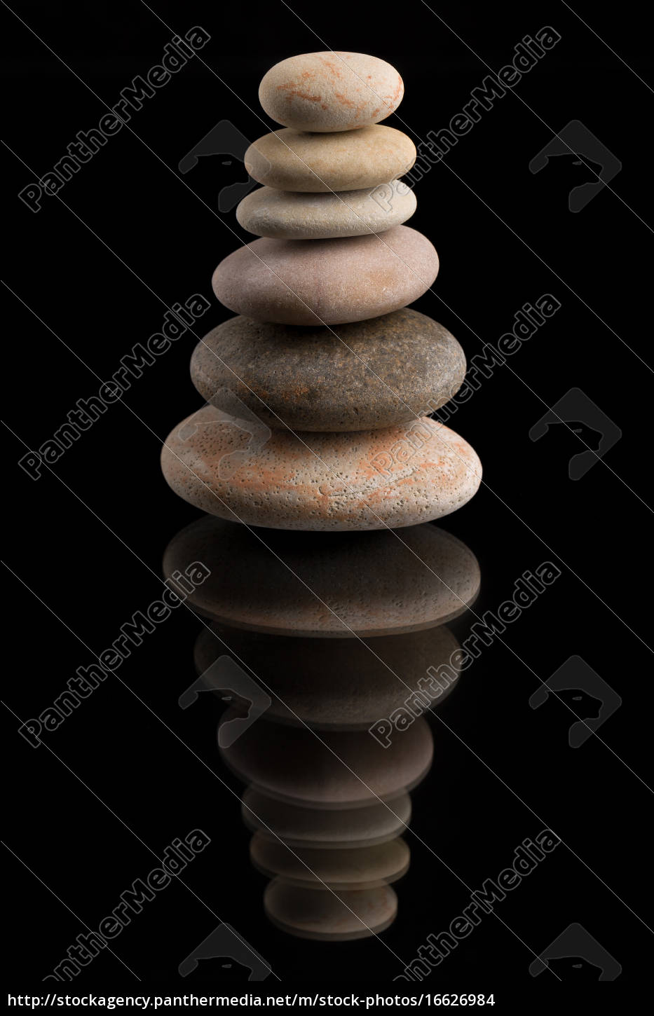 Balancing Zen Stones On Black Royalty Free Photo Panthermedia Stock Agency