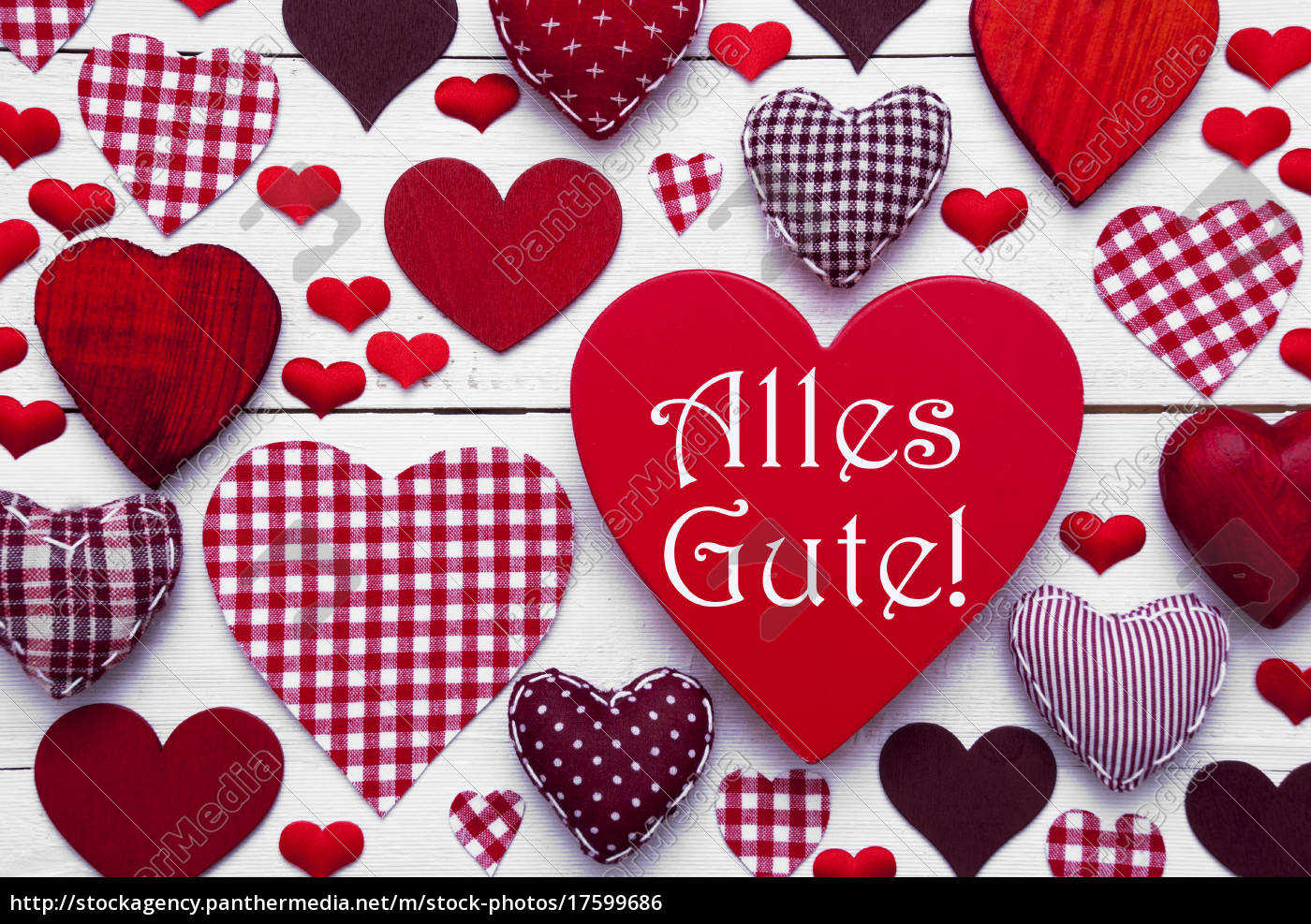 Red Heart Texture With Alles Gute Means Best Wishes Royalty Free Image 17599686 Panthermedia Stock Agency