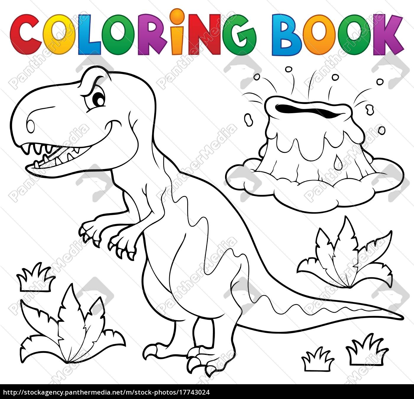 Download Coloring Book Dinosaur Topic 1 Royalty Free Photo 17743024 Panthermedia Stock Agency