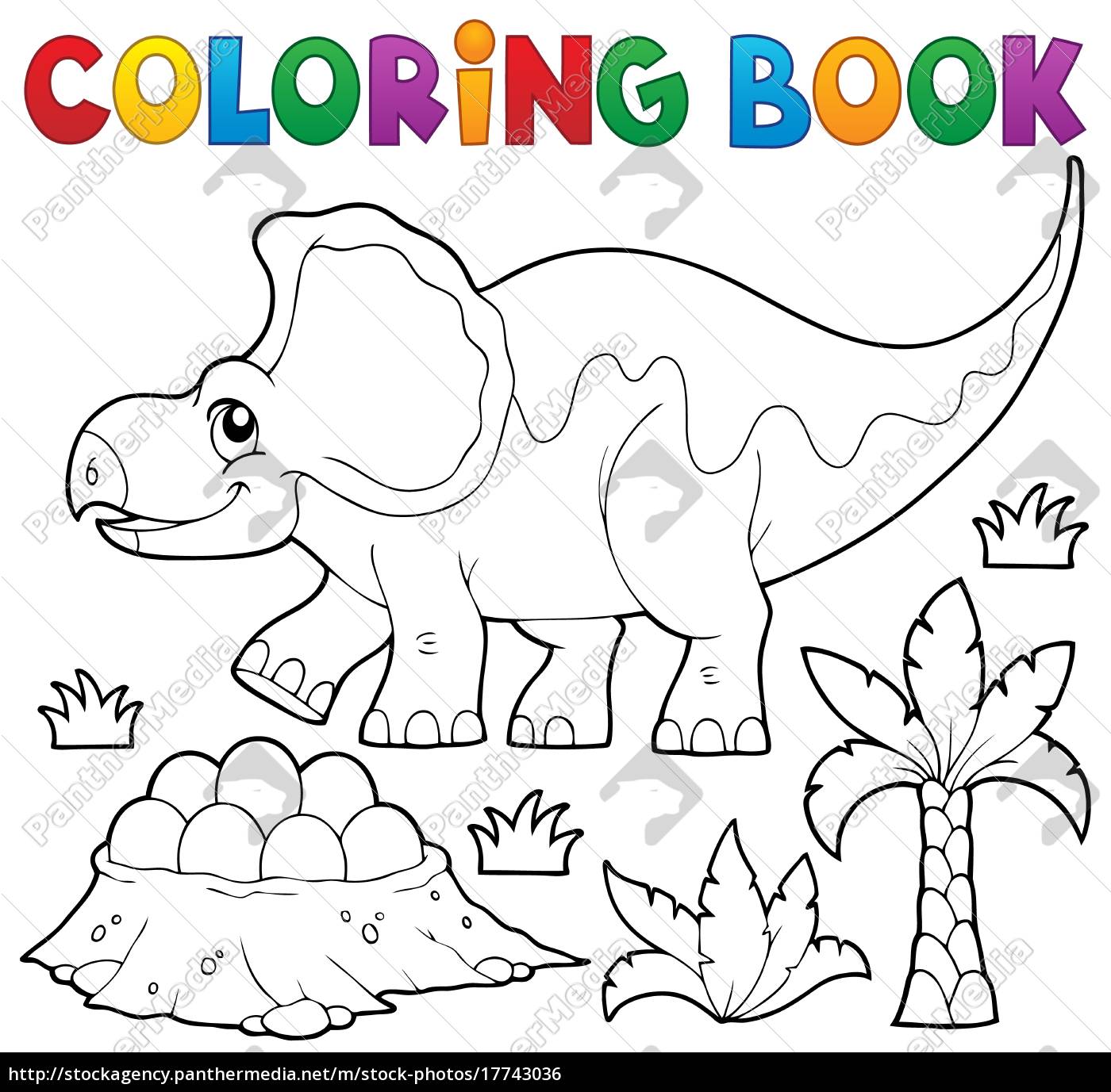 Download Coloring Book Dinosaur Topic 3 Royalty Free Photo 17743036 Panthermedia Stock Agency