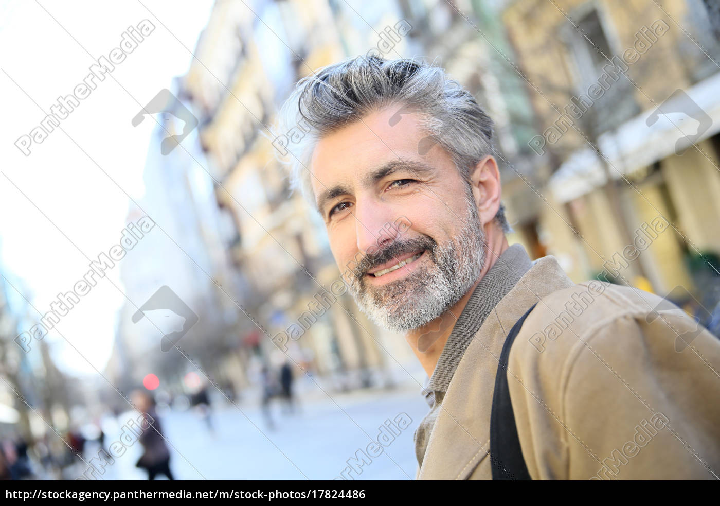 Stock Image 17824486 Handsome Mature Man Walking In Town