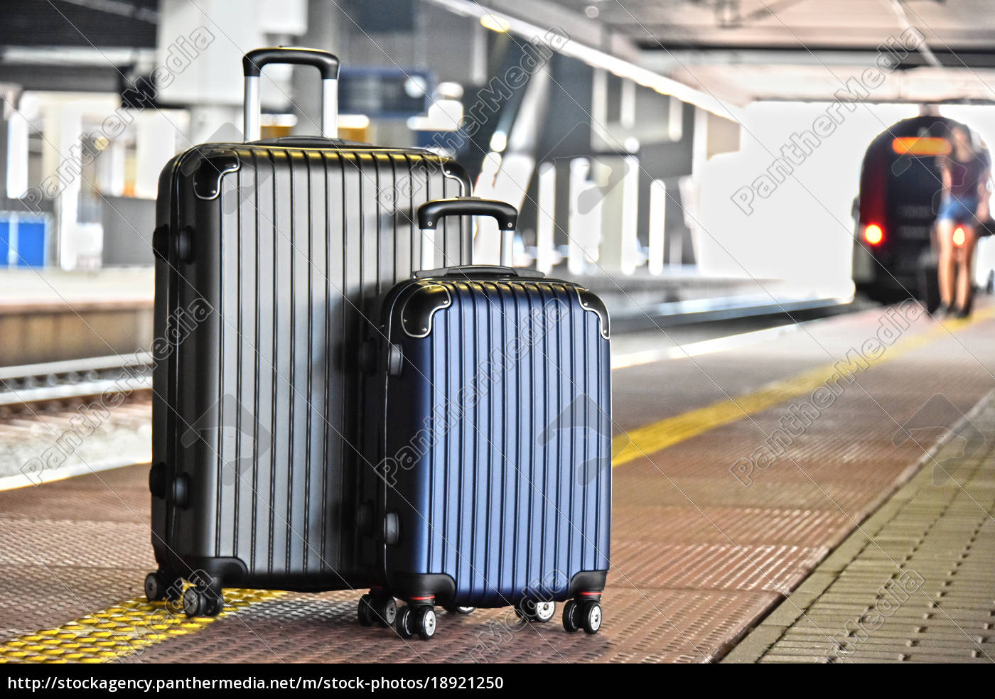 plastic travel suitcase
