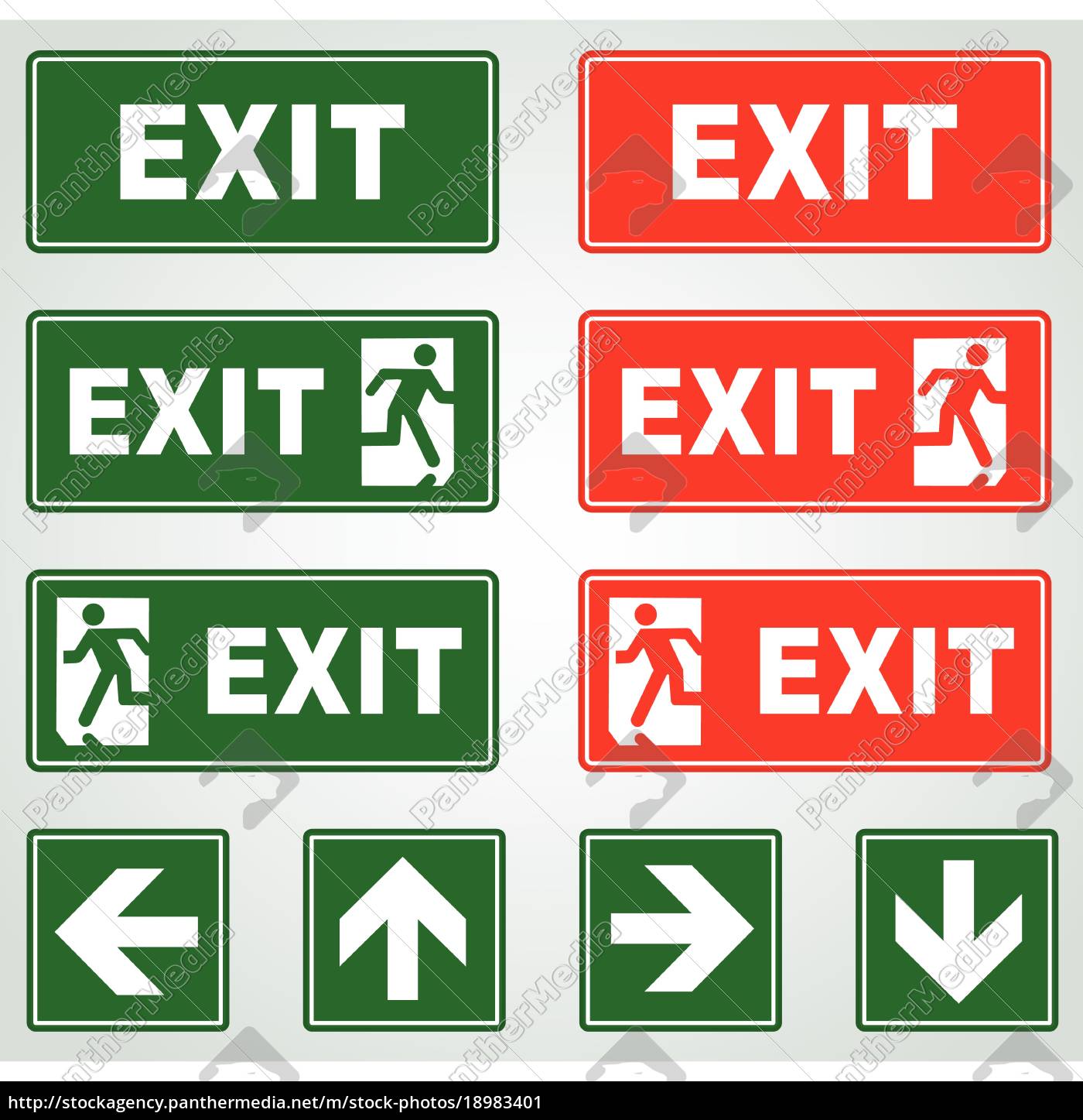 exit signs - Stock Photo - #18983401 | PantherMedia Stock Agency