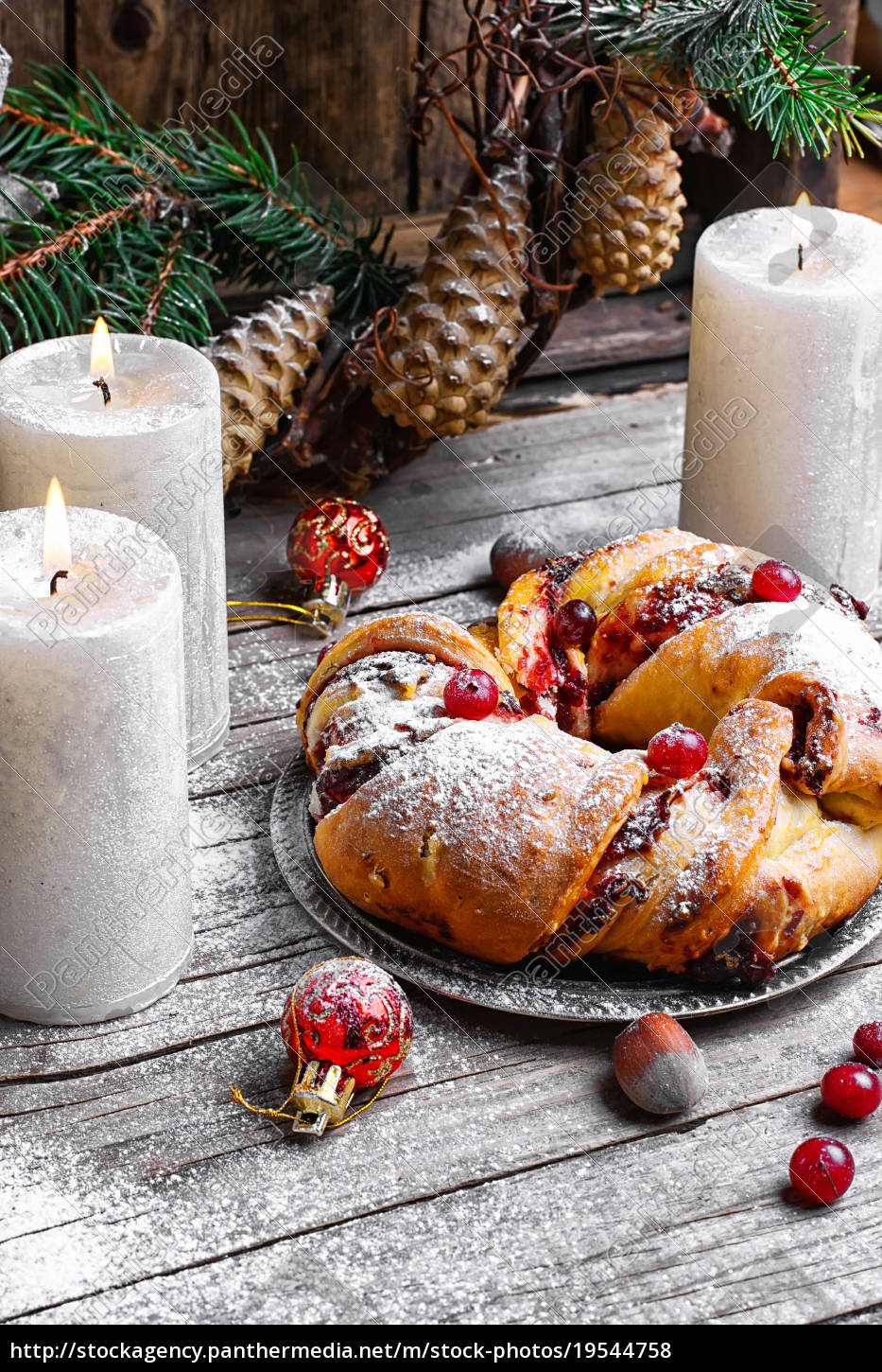 Christmas Bun For Tea Stock Image 19544758 Panthermedia