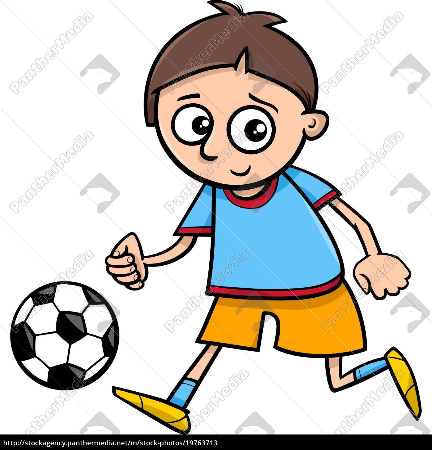 Boy Playing Ball Cartoon Stock Photo Panthermedia Stock Agency