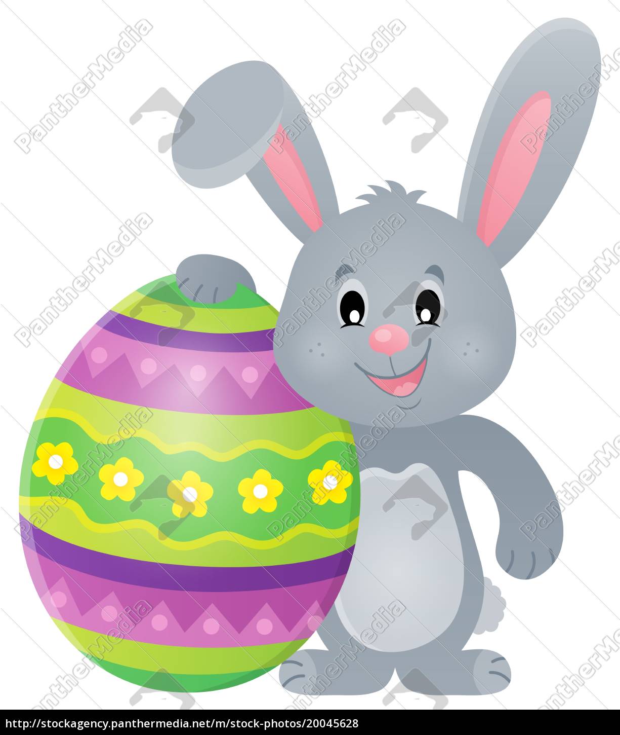 Stylized Bunny With Easter Egg Theme 1 Royalty Free Photo