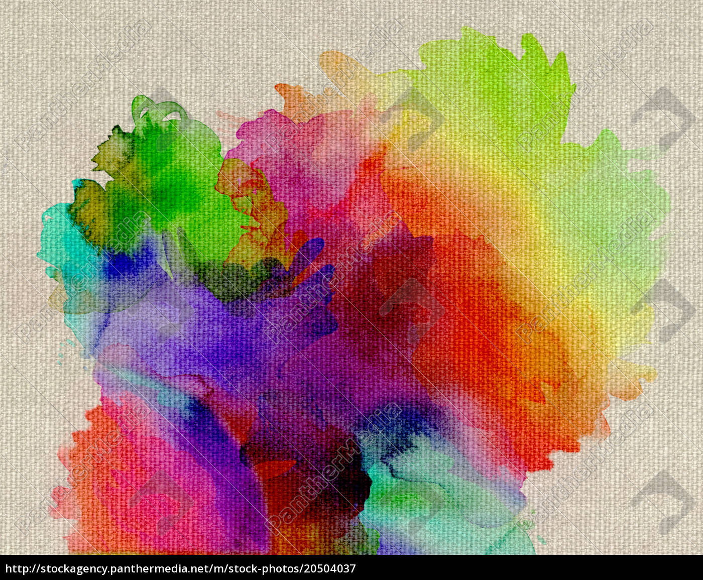 Aquarell Regenbogen Abstrakt Leinwand Royalty Free Image Panthermedia Stock Agency