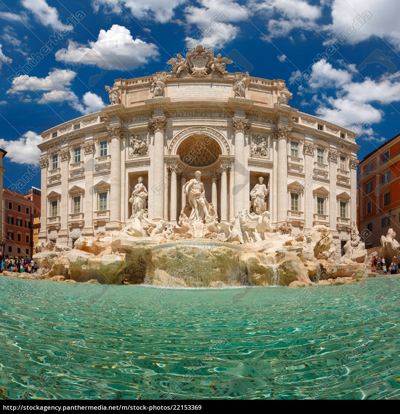 Stock Photo 22153369 Trevi Fountain Or Fontana Di Trevi In Rome Italy - 