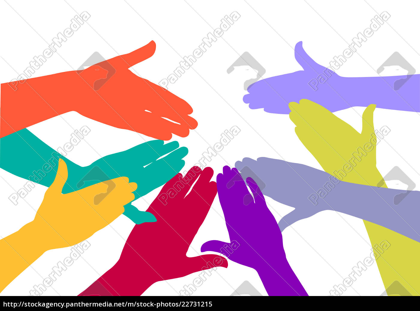 colorful hands welcome symbol illustration stock photo 22731215 panthermedia stock agency stock photo 22731215 colorful hands welcome symbol