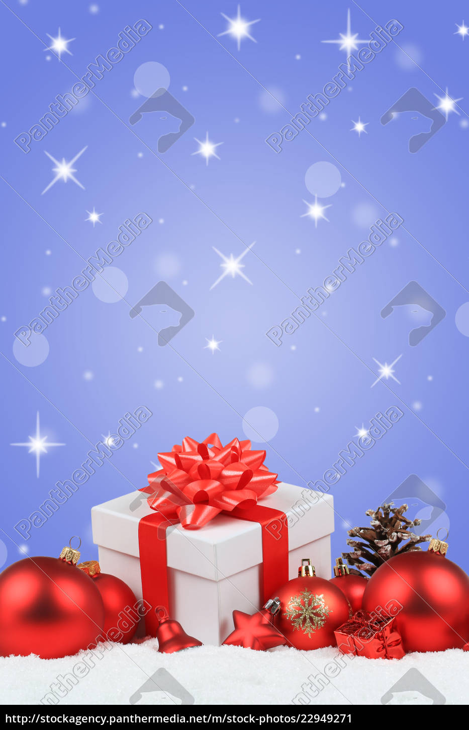 Christmas Gifts Christmas Gifts Upright Winter Snow Royalty Free Image Panthermedia Stock Agency