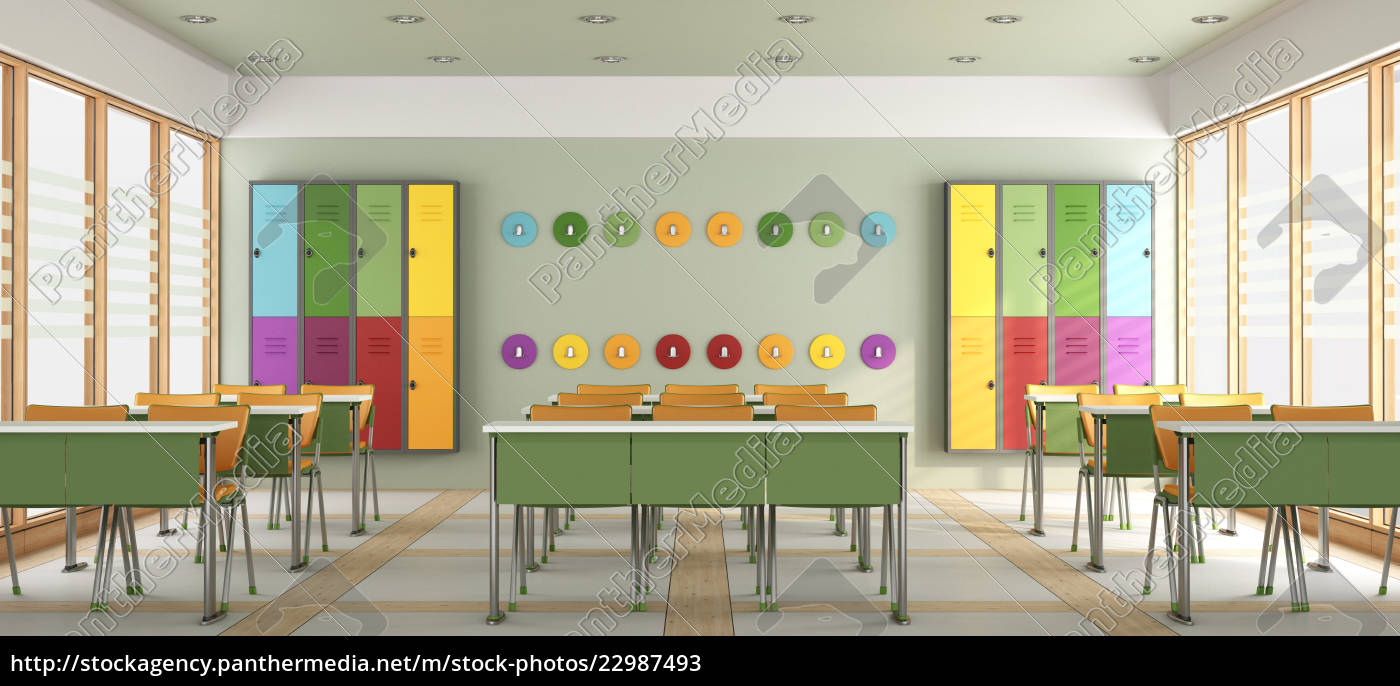 Modern Colorful Classroom Stock Photo 22987493 Panthermedia
