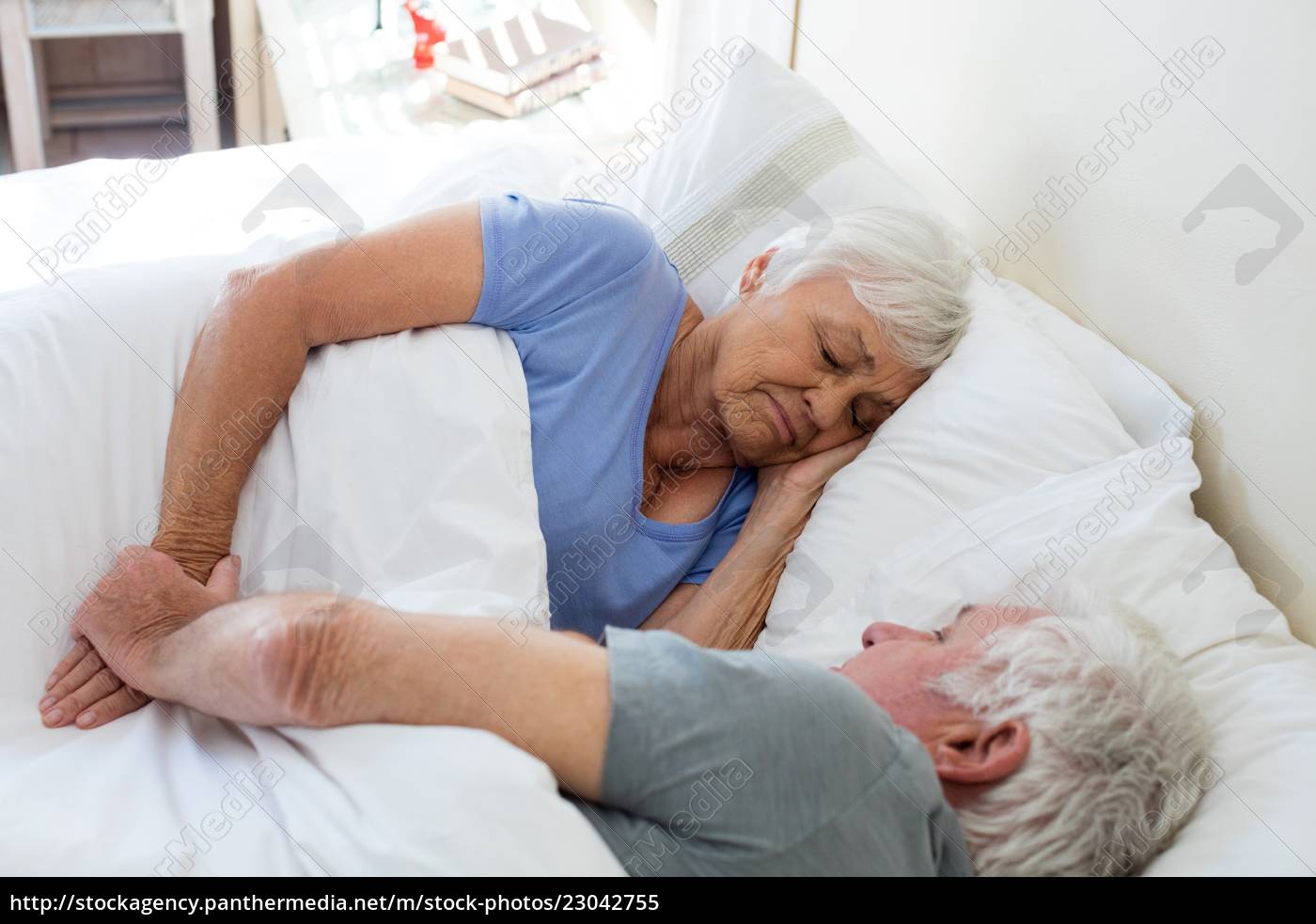 Stock Photo 23042755 Senior Couple Sleeping In The Bedroom