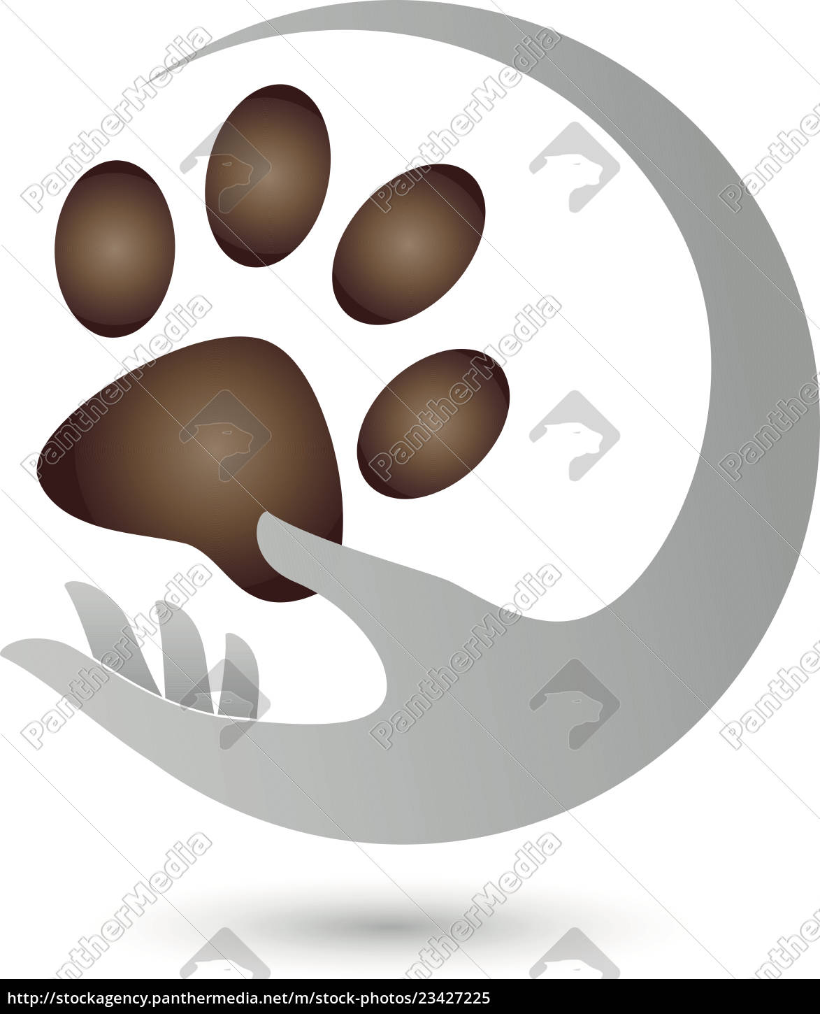 Hand And Paw Cat S Paw Cats Logo Royalty Free Image 23427225