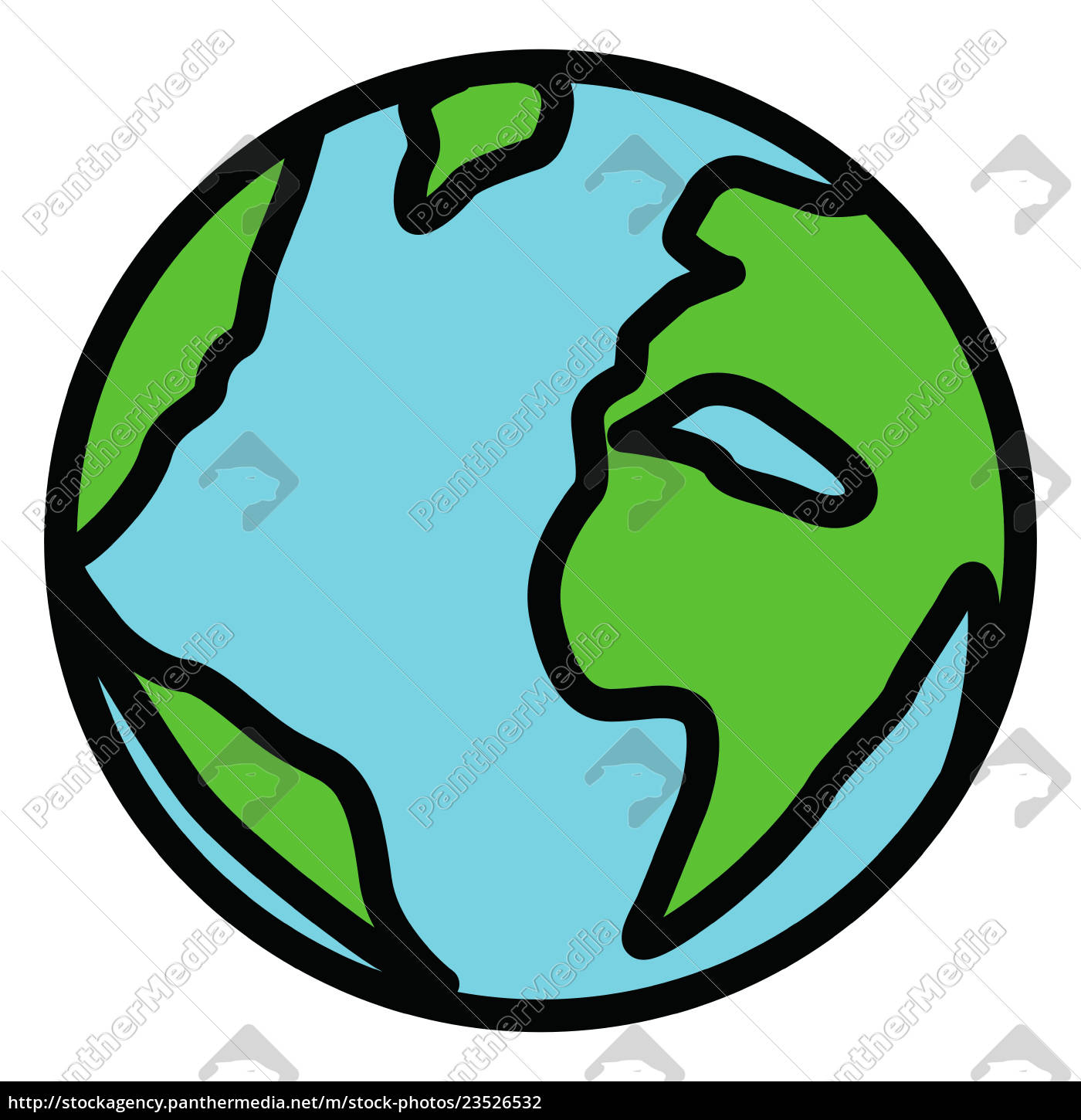 Earth Drawing Icon On White Background Royalty Free Photo 23526532 Panthermedia Stock Agency