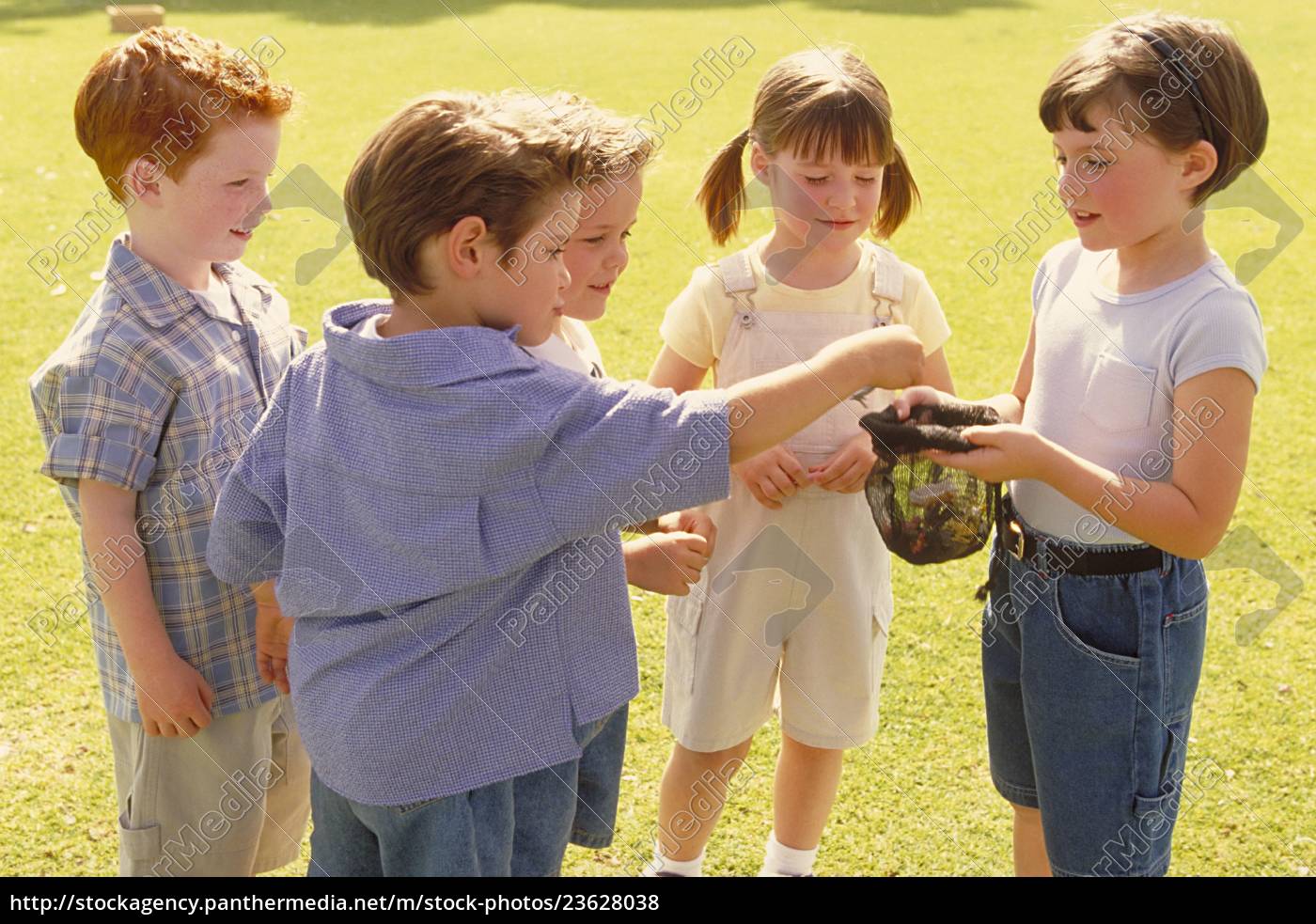 Park scene children s birthday party group of 5 - Stock image #23628038 ...