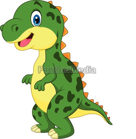 Cartoon green dinosaur - Royalty free photo #24869572 | PantherMedia Stock  Agency