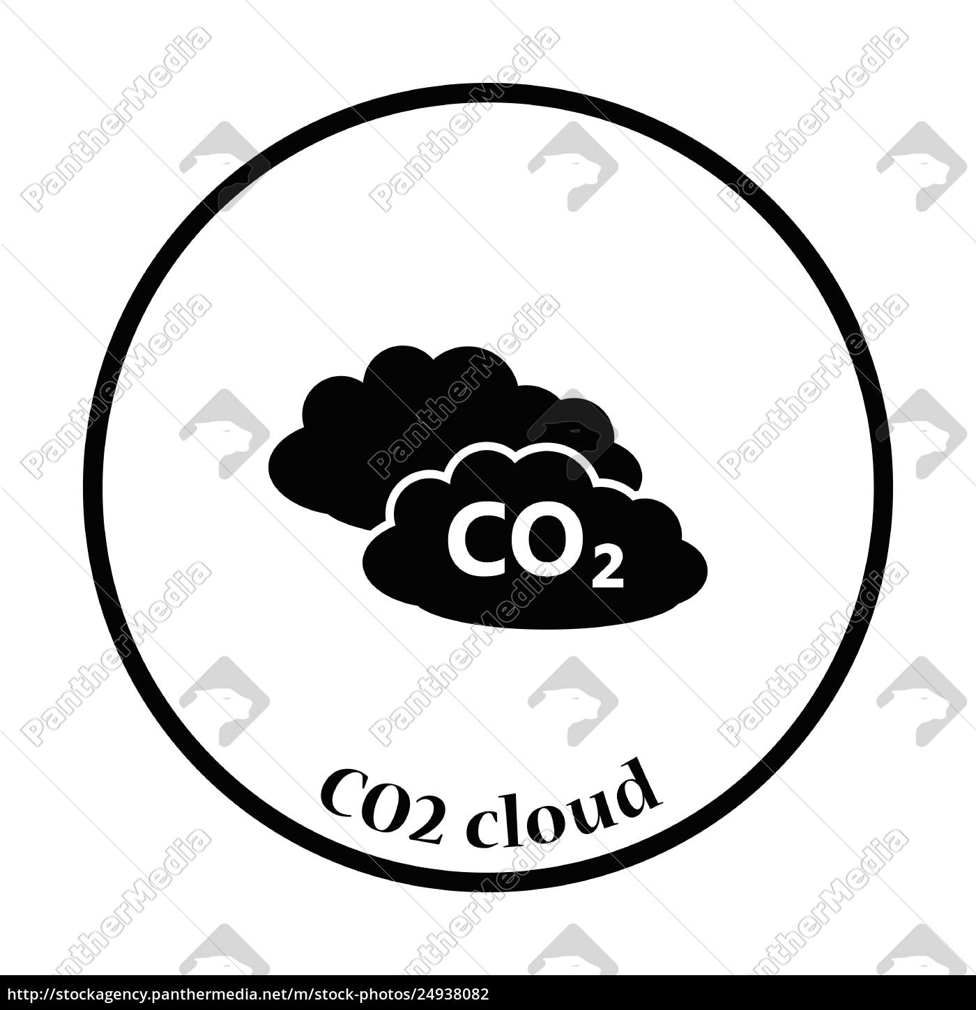 Co2 Cloud Icon Royalty Free Image Panthermedia Stock Agency