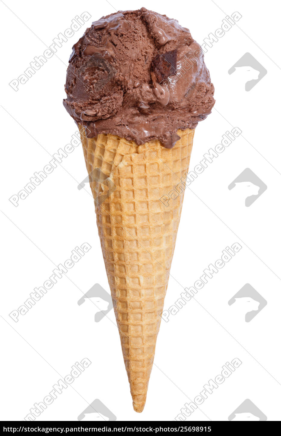 chocolate ice cream ball Stock Photo