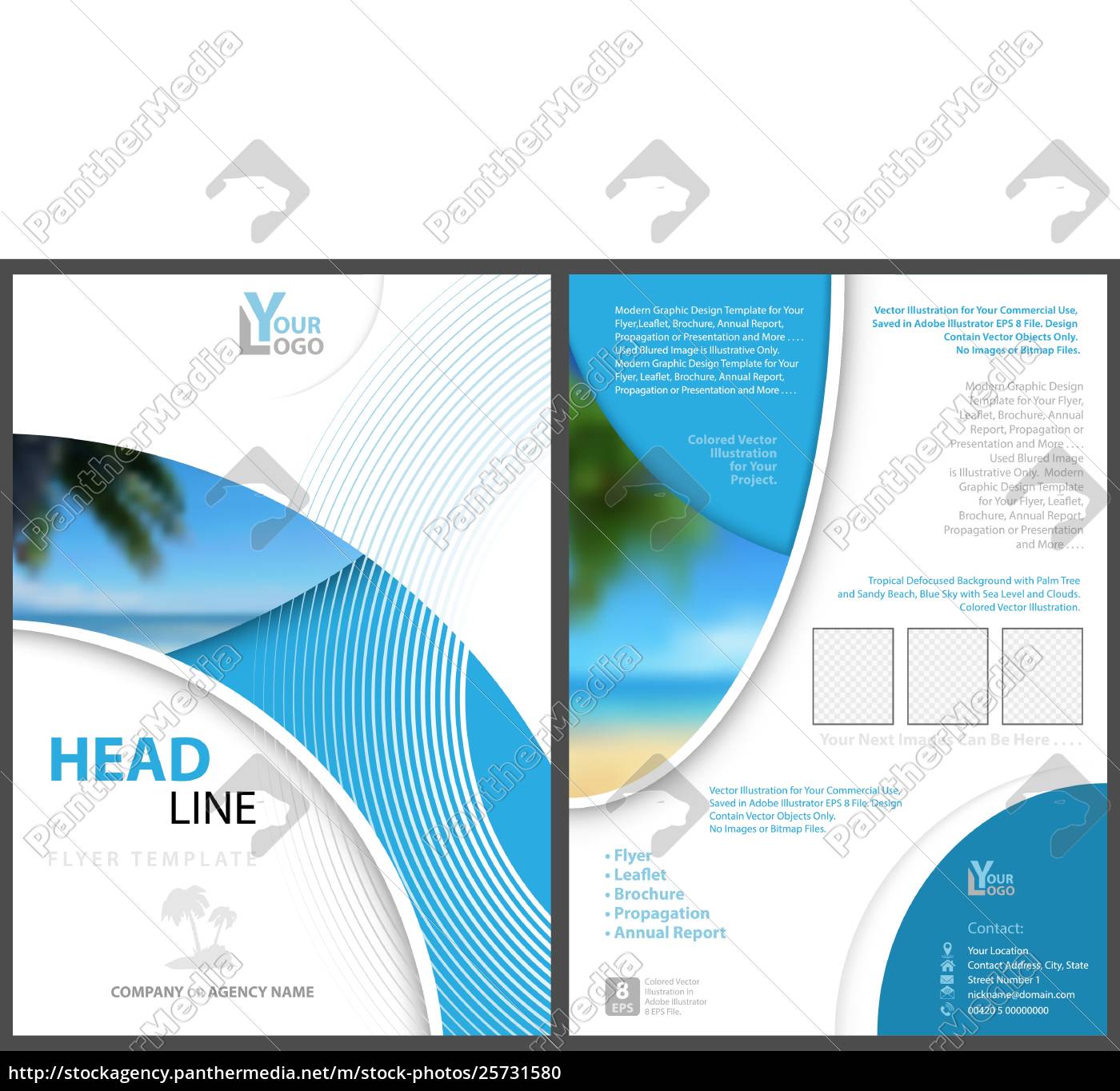 Elegant Flyer Template With Geometric Shapes Royalty Free Photo Panthermedia Stock Agency