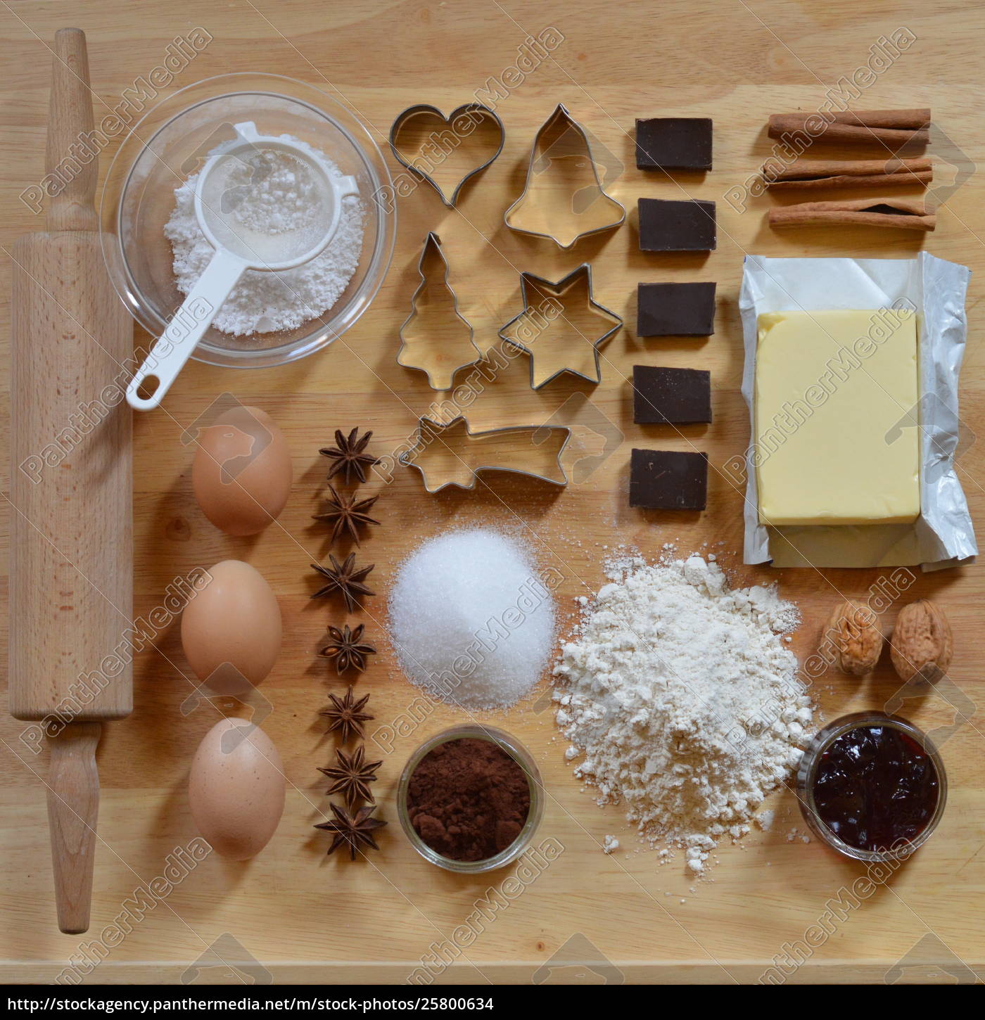 Flat Lay With Baking Ingredients As A Square Stock Image Panthermedia Stock Agency