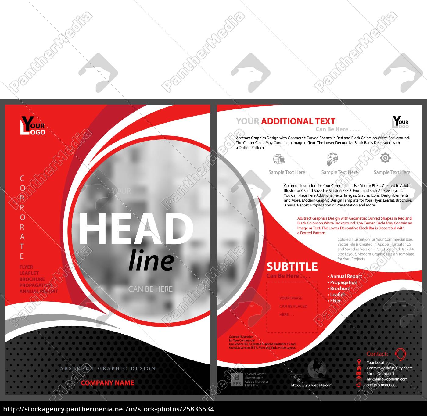 Abstract Modern Flyer Template Royalty Free Image Panthermedia Stock Agency