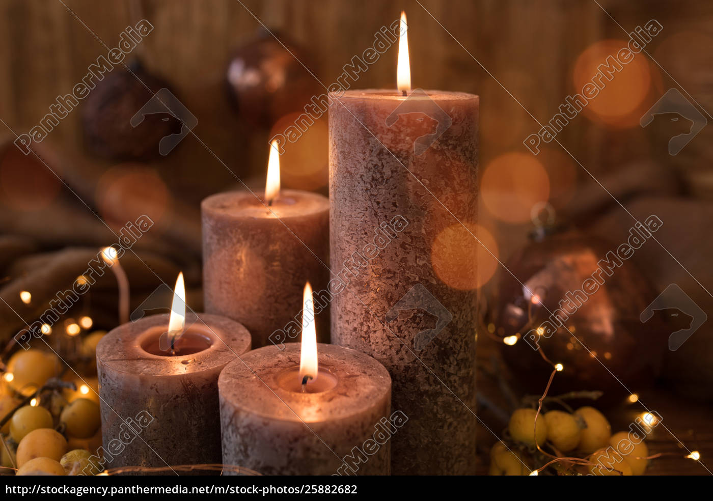 brown candles