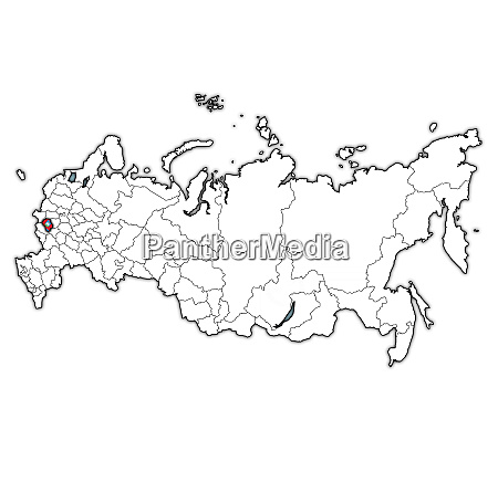 Oryol Oblast On Administration Map Of Russia Stock Photo 26080993 Panthermedia Stock Agency