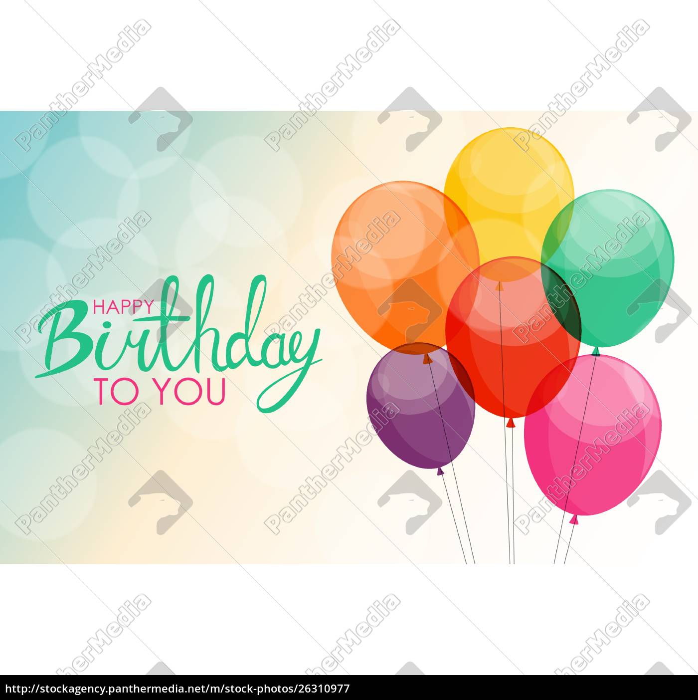 Abstract Happy Birthday Balloon Background Card Stock Photo Panthermedia Stock Agency