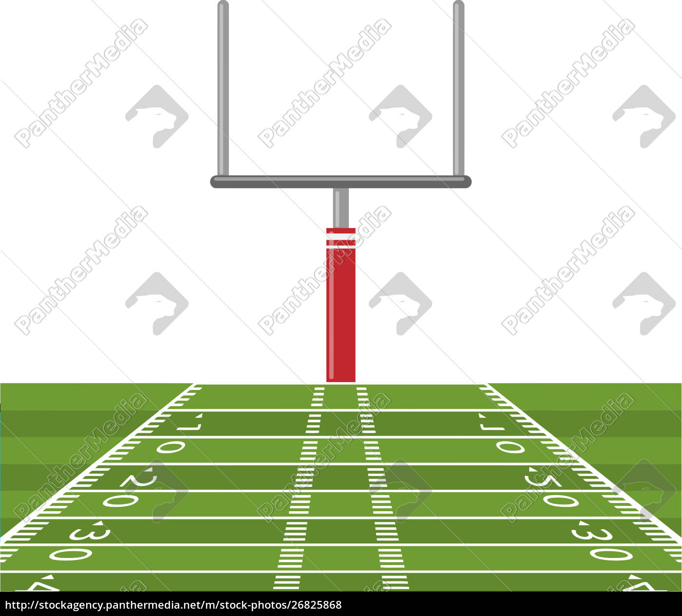 American Football Field Goal Post Touchdown Game Royalty Free