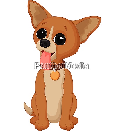 Cartoon dog sitting with tongue out - Stock Photo #27659399 | PantherMedia  Stock Agency