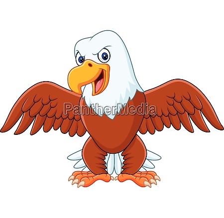 Cartoon bald eagle with wings extended - Royalty free image #27981285 |  PantherMedia Stock Agency