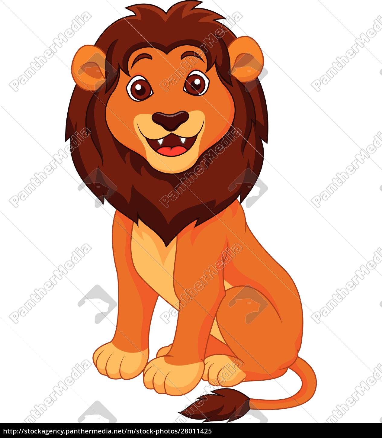 Cute Baby Lion Cartoon Stock Photo Panthermedia Stock Agency