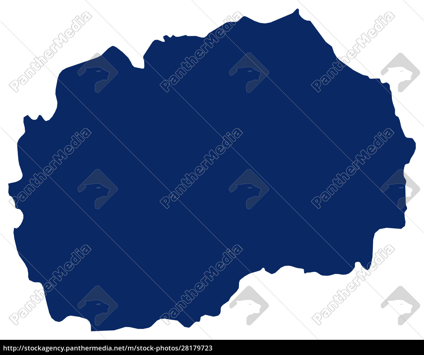 Karte Von Nordmazedonien In Blauer Farbe Royalty Free Image 28179723 Panthermedia Stock Agency