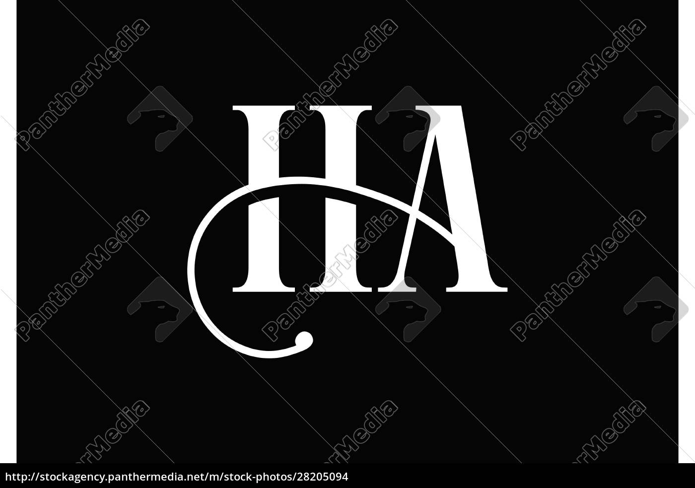 H A, HA Initial Letter Logo design vector template, Graphic