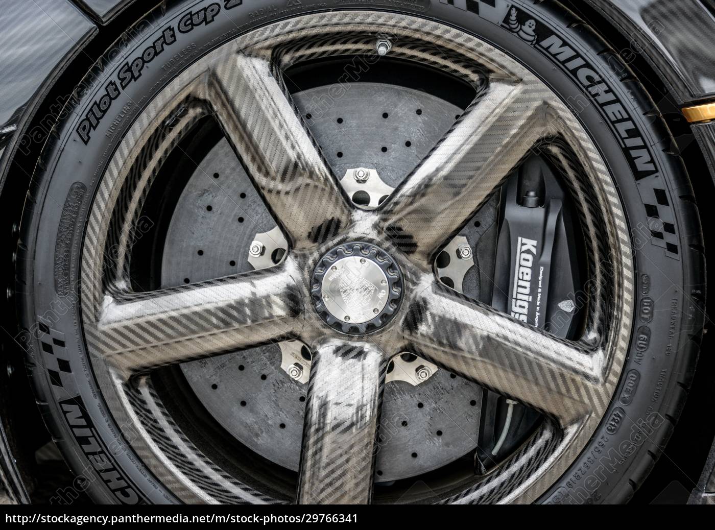 Koenigsegg One 1 Carbon Fibre Wheel Rights Managed Image Panthermedia Stock Agency